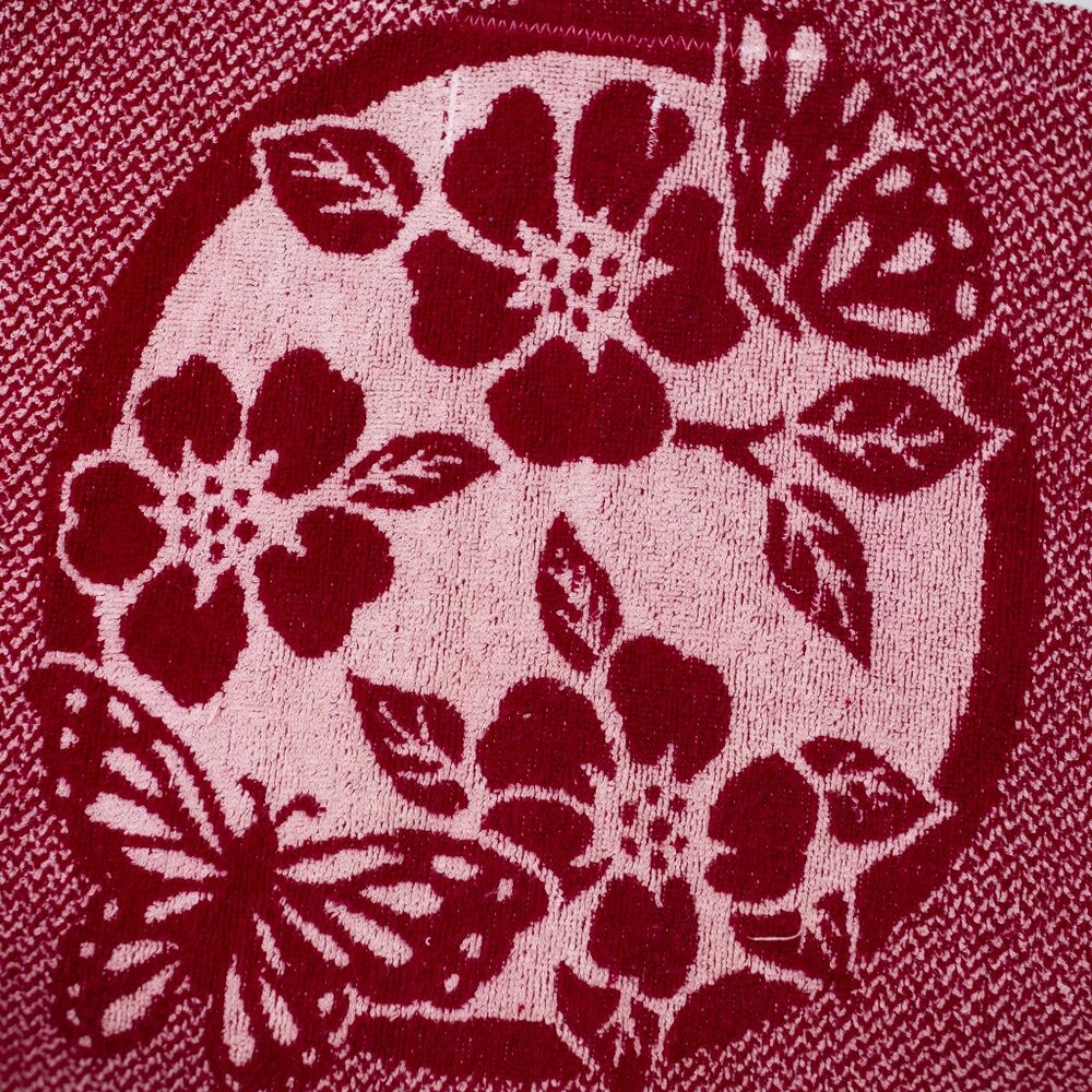 Purple Butterfly Vintage Handmade Towel Tote - Picture 6 of 10
